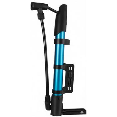 Imagem de Bomba de Ar Manual Portátil com Mangueira e Bicos – Alumínio e ABS, Leve, Compacta e Multiuso para Bola, Bicicleta, Moto, Colchão e Piscina – Enchimento Rápido e Fácil