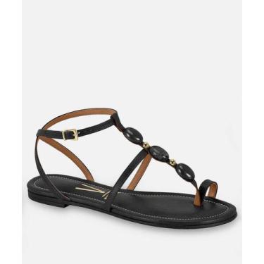 Imagem de Sandália Feminina Rasteira Pedras Sintéticas Vizzano P-11124, Preto, 3