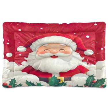 Imagem de SEHANY Cama de Natal para cães e gatos com fundo antiderrapante, cama de canil, colchão macio para animais de estimação, lavável, para cães pequenos, médios e grandes, gatos, 91 x 61 cm