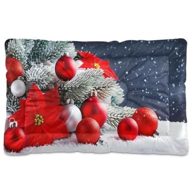Imagem de SEHANY Cama de Natal bola para cães e gatos com fundo antiderrapante, cama de canil, colchão macio para animais de estimação, lavável, almofada de cama para cães pequenos, médios e grandes, gatos, 91