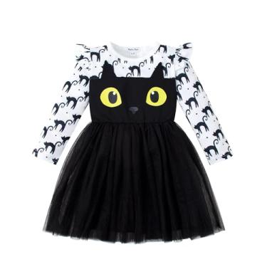 Imagem de Magic Park Vestido de tule para meninas de 12 meses a 9 anos, vestido tutu de manga comprida, roupas casuais de inverno, Branco-A, 18-24 Months