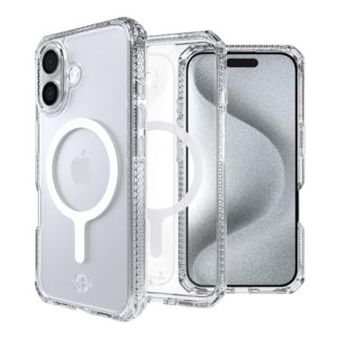 Imagem de ITSKINS Hybrid R // Capa protetora magnética transparente para iPhone 16 Plus, compatível com MagSafe, capa híbrida fina, antiamarelamento, capa militar à prova de choque - transparente