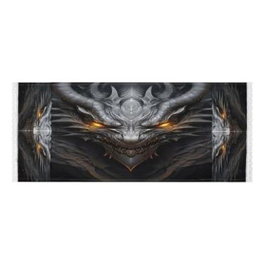 Imagem de Wassud Capas de lavadora e secadora de dragão preto, protetor de lavadora com sacos de armazenamento, capa de geladeira à prova de poeira com bolsos para lavanderia doméstica, cozinha, 120 x 55 cm