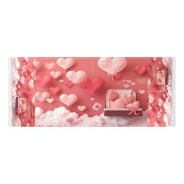 Imagem de Wassud Balão em forma de coração (3) capas de lavadora e secadora, protetor de lavadora com sacos de armazenamento, capa de geladeira à prova de poeira com bolsos para lavanderia doméstica, cozinha