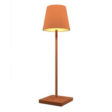 Imagem de Luminária Abajur Portátil a Bateria Led Integrado 3W 3000K Dimerizável Modelo Hera Terracota Pix Iluminação