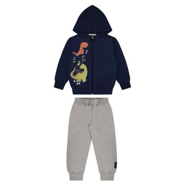 Imagem de Conjunto Jaqueta Dinossauro e Calça Moletom Bee Loop-Masculino