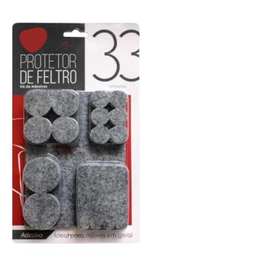 Imagem de 2 Kit 33 Protetores de Borracha Autoadesivos Tamanhos Variados Para Pés de Móveis Portas e Quadros Anti-Risco e Anti-Deslizante - Total 66 Unidades