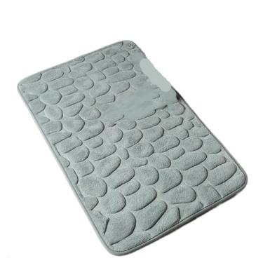 Imagem de Tapete de banheiro antiderrapante de secagem rápida - Tapete lavável na máquina para chuveiro e cozinha (verde, 50 x 80 cm)