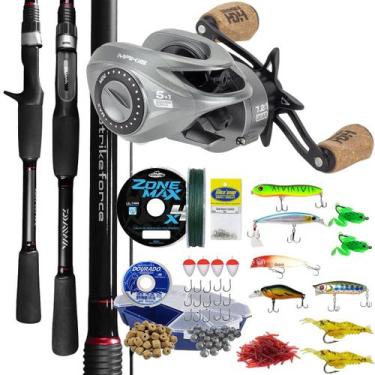 Imagem de Kit Pesca Pingadinha Carretilha Zaire Vara Strikeforce Daiwa Lado:Esqu