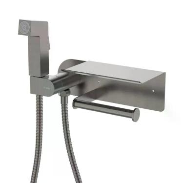 Imagem de Ducha Higiênica Dax C/Papeleira Tamisa Cinza Dax-1985-tm-gr