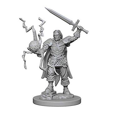 Imagem de Miniaturas Pathfinder Deep Cuts sem pintura: Wave 1: Human Male Cleric – Unpainted/Primed Pathfinder Miniature by WizKids - Tabletop RPG Games TTRPG