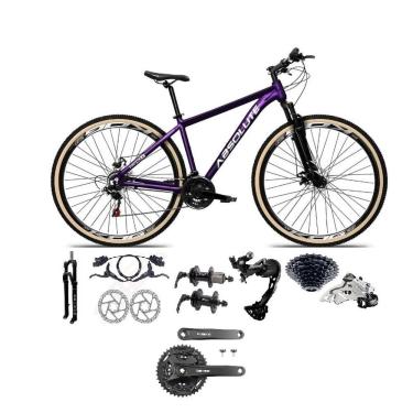 Imagem de Bicicleta Aro 29 Absolute Nero 5 Câmbios Shimano Alívio-altus 27v Freio Hidráulico Garfo C-trava Roxo Tam: 13.8
