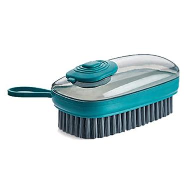 Imagem de Pincel de Lavanderia Multifuncional para Lavar Roupas e Sapatos Lavagem Doméstico com Cabeças Substituíveis Cozinha Banh