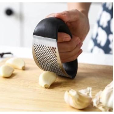 Imagem de Espremedor/Amassador/Triturador de Alho Manual em Aço Inox