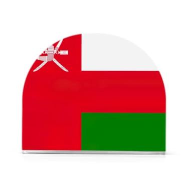 Imagem de Porta-guardanapos com bandeira de Omã, suporte de guardanapo acrílico para mesas, suporte de guardanapo de pé para jantar cozinha restaurante decoração de casa acessórios de bar