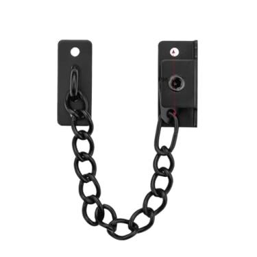 Imagem de Corrente de aço inoxidável, corrente de trinco de porta, corrente de porta, kit de corrente de fácil instalação, ferragens domésticas para armários, cercas, alojamento de viagem, portas residenciais