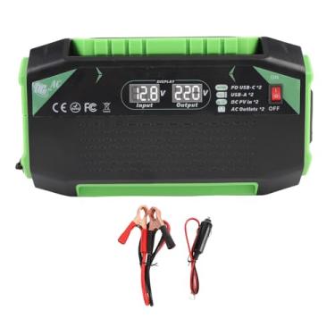 Imagem de Hilitand Inversor de Energia do Carro 600W DC 12V para AC 220V Conversão de Energia Eficiente 2 Soquetes Com Tensão Exibir Portas de Carregamento de Refrigeração Inteligente para Veículo