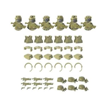 Imagem de Brinquedo De Blocos De Montar De Forças Especiais SWAT Camuflado Para 