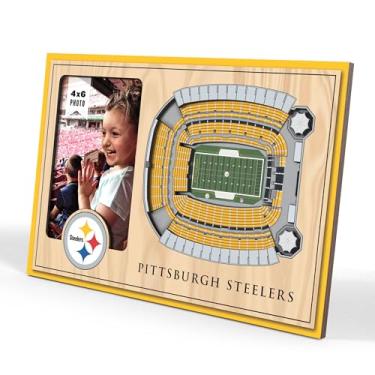 Imagem de YouTheFan NFL 30,48 cm x 20,32 cm moldura 3D StadiumView: moldura de imagem e combo de arte 3D, Team Color, 12" x 8"