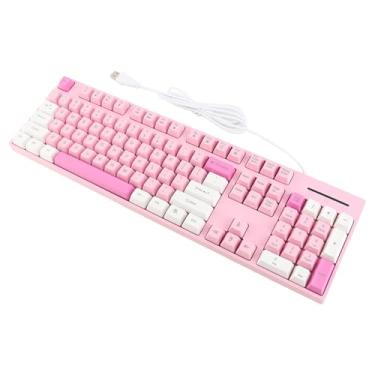Imagem de Cryfokt Teclado Empresarial Bonito Com 12 Teclas de Função Multimídia, Teclado Com Fio de Ampla Compatibilidade para XP 7 8 11 OS X, Interface USB, Tamanho 17,3 X 5,1 1,4 pol. (Tipo)
