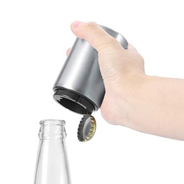 Imagem de GLOGLOW Ferramentas de Cozinha Em Aço Inoxidável, Design de Tampa Magnética, 5,2 X 8,5 Cm, Prata, para Festas e Uso Doméstico, Abridor de Garrafas Automático, Nan