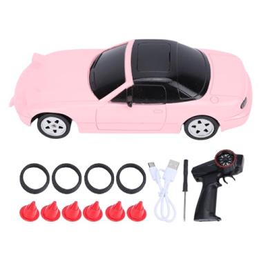 Imagem de Snsowed Mini RC Drift Car 2.4G 4WD Brinquedo de Carro de Corrida Com Controle Remoto Com Luzes LED, Controle Proporcional Total para Deriva Interna e Externa, Suporta Várias Pessoas (Rosa)