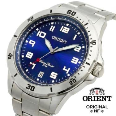 Imagem de Relógio De Pulso Orient 1155a Aço Inoxidável 50m Escolha Cor, Azul, aç