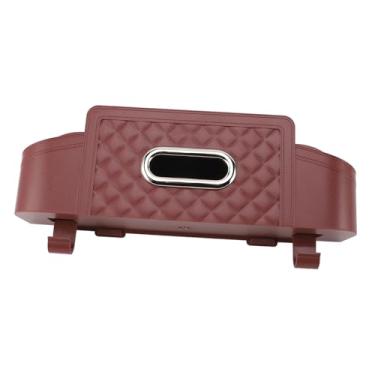 Imagem de GLOGLOW Organizador do Assento Traseiro do Carro Suporte de Copo, Caixa de Armazenamento Plástica para Fontes de Armazenamento da Família (Borgonha)