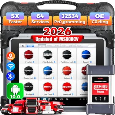 Imagem de Autel Maxisys MS908CV Ferramenta de varredura de diagnóstico resistente com programação J-2534 ECU, habilitada para Bluetooth/WiFi e conexão sem fio