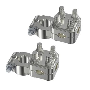 Imagem de GKG Conectores de terminal de bateria, terminal de bateria de poste superior, para haste superior cônica padrão SAE, grampos de terminal de 4 + 3 vias em 12AWG a 4/0 AWG (1 par)