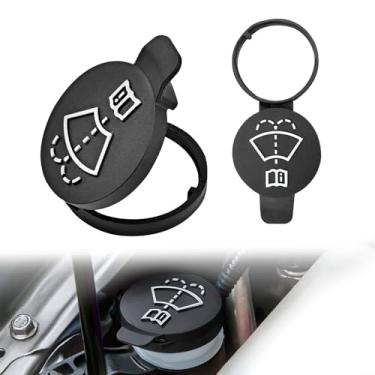 Imagem de Erivis 2 peças de tampas de fluido de lavadora, tampa de fluido de lavagem de para-brisa de substituição para OEM # 12767700 13227300 1450270 para Chevrolet Silverado Cruze GMC Cadillac Buick