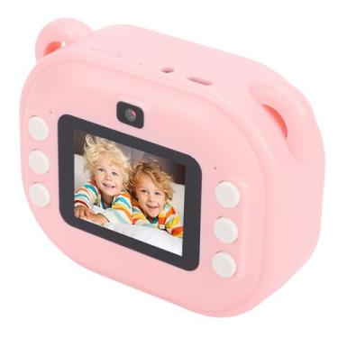 Imagem de Akozon Câmera Digital de Impressão Instantânea 48MP para Crianças Com Impressão Térmica Portátil Zoom 16X (Rosa)