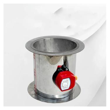 Imagem de Od51-250 mm Aço Inoxidável Válvula Amortecedor de Ar Duto Elétrico Amortecedor Motorizado Duplo Flange Tipo Amortecedor (75 mm)