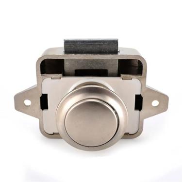 Imagem de VTGVVVTR Fechadura de carro de acampamento de 20 mm para trailer, iate, móveis, ferragens, gavetas, fechaduras, puxadores de segurança, 10 peças (níquel perolado)
