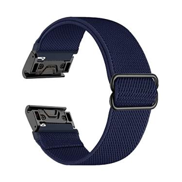 Imagem de IENYU Pulseira de nylon de 26 mm de ajuste rápido e fácil para Garmin Enduro/TACTIX DELTA Pulseira de relógio Garmin Descent MK1 MK2i MK2 (azul, 5GG)