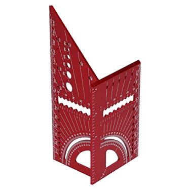 Imagem de Generic Régua de Medida Quadrada para Carpintaria, Ferramenta de Esquadria 3D de Liga de Alumínio Durável para Oficinas de Carpintaria
