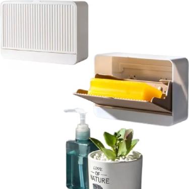 Imagem de 3 Suporte Porta Sabonete Parede Banheiro Saboneteira Adesivo (Cinza)