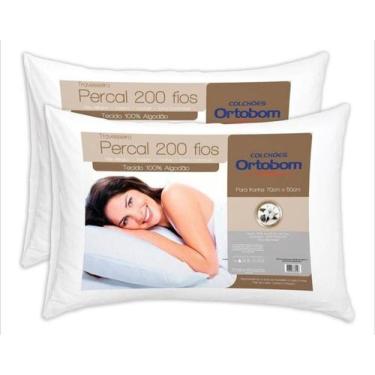 Imagem de Travesseiro 100% Algodão 200 Fios Ortobom - 1 Unidade