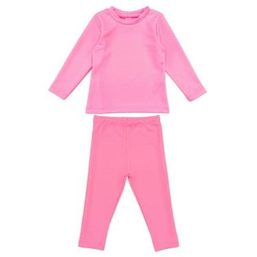 Imagem de Conjunto Manga Longa e legging Canelado Comfy Rosa - Gumi Confecções, 