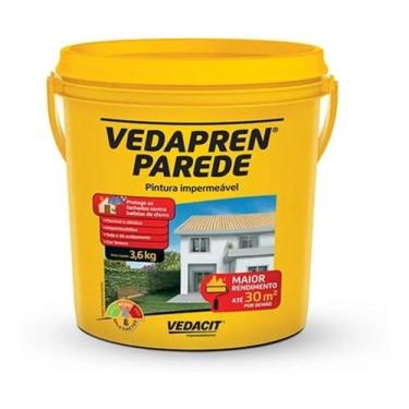 Imagem de Tinta Vedapren Parede Branco Impermeabilizante 3,6lt Galão - Vedacit