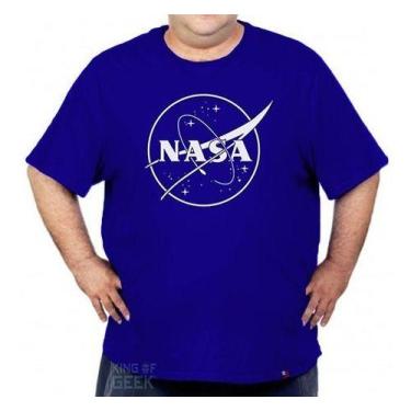 Imagem de Camiseta Plus Size Nasa Logo Astronomia Tecnologia Nerd Geek - KING OF
