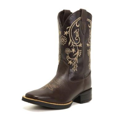 Imagem de Bota Feminina Texana Café Couro DIfranca - 6169, 37