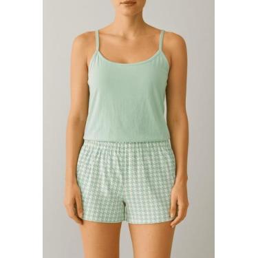 Imagem de Pijama Alcinha Feminino Adulto Verão - Aura Dream, Verde, G