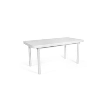 Imagem de Mesa de Jantar Retangular 4 Lugares de Madeira 140x80 França Branco - 
