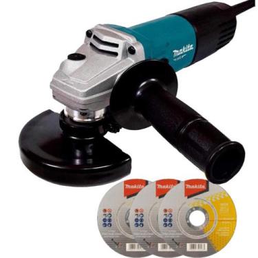Imagem de Esmerilhadeira Angular 4.1/2 POL 850W M9510B MAKITA MT + Kit Discos 11