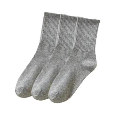 Imagem de Meias Femininas De Cano Médio 3-10 Pares Respiráveis Confortáveis Abso