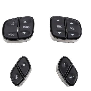 Imagem de Luocute 4 Botões de Interruptor de Controle de Rádio No Volante, Substituição Multifuncional Com Material ABS, Interruptores de Controle de Cruzeiro Automotivo para 2003-2009