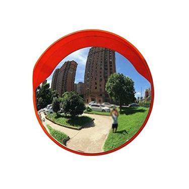 Imagem de 5sssallefaa Espelho de segurança de trânsito Espelho convexo para entrada de automóveis Espelho de trânsito convexo Panshan, à prova de intempéries, fácil de instalar, lente grande-angular para