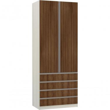 Imagem de Guarda Roupa 2 Portas 4 Gavetas 90Cm Prime Plus Luciane Móveis