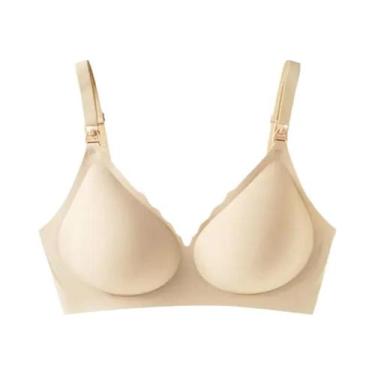 Imagem de Sutiã De Amamentação Ultra Fino Sem Costura Com Abertura Frontal Em Ge